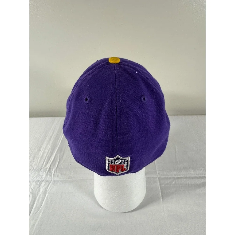 New Era 39THIRTY Minnesota Vikings Hat Purple Gold NFL Stretch Fit Medium Large